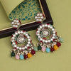 Multi Color Kundan Earrings (KDE965MLT)