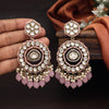 Pink Color Kundan Earrings (KDE965PNK)