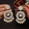 White Color Kundan Earrings (KDE965WHT)