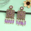 Light Purple Color Kundan Earrings (KDE966LPRP)