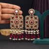 Rani Color Kundan Earrings (KDE966RNI)