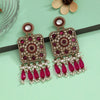 Rani Color Kundan Earrings (KDE966RNI)