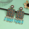 Sky Blue Color Kundan Earrings (KDE966SBLU)