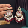 Rani Color Mother Of Pearl Kundan Earrings (KDE970RNI)