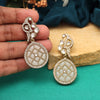 Off White Color Kundan Earrings (KDE971OWHT)