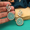 Sky Blue Color Kundan Earrings (KDE971SBLU)