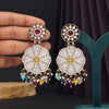 Multi Color Mother Of Pearl Kundan Earrings (KDE973MLT)