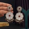 Maroon Color Mother Of Pearl Kundan Earrings (KDE973MRN)