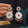 Rani Color Mother Of Pearl Kundan Earrings (KDE973RNI)