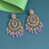 Light Purple Color Kundan Earrings (KDE974LPRP)