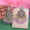 Light Purple Color Kundan Earrings (KDE974LPRP)