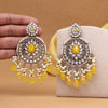 Yellow Color Kundan Earrings (KDE974YLW)