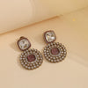 Light Purple Color Moissanite Kundan Earrings (KDE975LPRP)