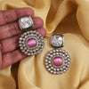 Multi Color Moissanite Kundan Earrings (KDE975MLT)