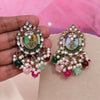 Multi Color Kundan Earrings (KDE976MLT)