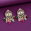 Multi Color Kundan Earrings (KDE976MLT)