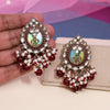 Maroon Color Kundan Earrings (KDE976MRN)