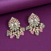 Pink & Pista Green Color Kundan Earrings (KDE976PNKPGRN)