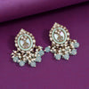 Sky Blue Color Kundan Earrings (KDE976SBLU)