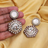 Brown Color Moissanite Kundan Earrings (KDE977BRW)