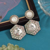 Pink & Pista Green Color Moissanite Kundan Earrings (KDE977PNKPGRN)