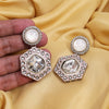 Pink Color Moissanite Kundan Earrings (KDE977PNK)