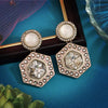 Pink Color Moissanite Kundan Earrings (KDE977PNK)