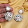 Rama Green Color Moissanite Kundan Earrings (KDE977RGRN)