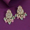 Pink & Pista Green Color Kundan Earrings (KDE978PNKPGRN)