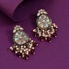 Purple Color Kundan Earrings (KDE978PRP)