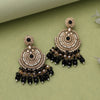 Black Color Kundan Pakistani Earrings (KDE979BLK)