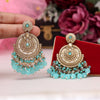 Firozi Color Kundan Pakistani Earrings (KDE979FRZ)