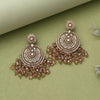 Gold Color Kundan Pakistani Earrings (KDE979GLD)