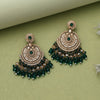 Green Color Kundan Pakistani Earrings (KDE979GRN)