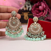 Pista Green Color Kundan Pakistani Earrings (KDE979PGRN)