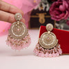 Pink Color Kundan Pakistani Earrings (KDE979PNK)