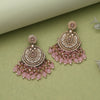 Pink Color Kundan Pakistani Earrings (KDE979PNK)