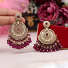 Purple Color Kundan Pakistani Earrings (KDE979PRP)