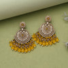 Yellow Color Kundan Pakistani Earrings (KDE979YLW)