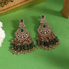 Green Color Kundan Pakistani Earrings (KDE980GRN)