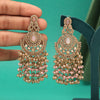 Pink Color Kundan Pakistani Earrings (KDE980PNK)