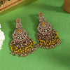 Yellow Color Kundan Pakistani Earrings (KDE980YLW)