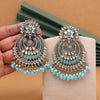 Firozi Color Kundan Pakistani Earrings (KDE981FRZ)