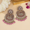 Light Purple Color Kundan Pakistani Earrings (KDE981LPRP)