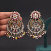 Multi Color Kundan Pakistani Earrings (KDE981MLT)