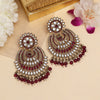 Purple Color Kundan Pakistani Earrings (KDE981PRP)