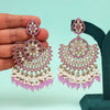 Light Purple Color Kundan Pakistani Earrings (KDE982LPRP)