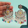 Multi Color Kundan Pakistani Earrings (KDE982MLT)