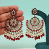 Maroon Color Kundan Pakistani Earrings (KDE982MRN)