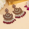 Purple Color Kundan Pakistani Earrings (KDE982PRP)